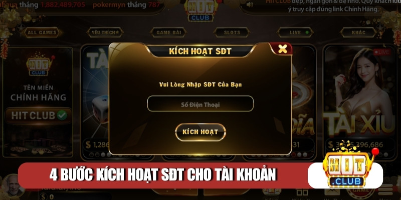 4 bước kích hoạt SĐT cho tài khoản