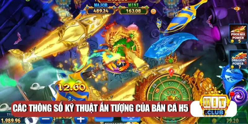 Các thông số kỹ thuật ấn tượng của bắn cá H5