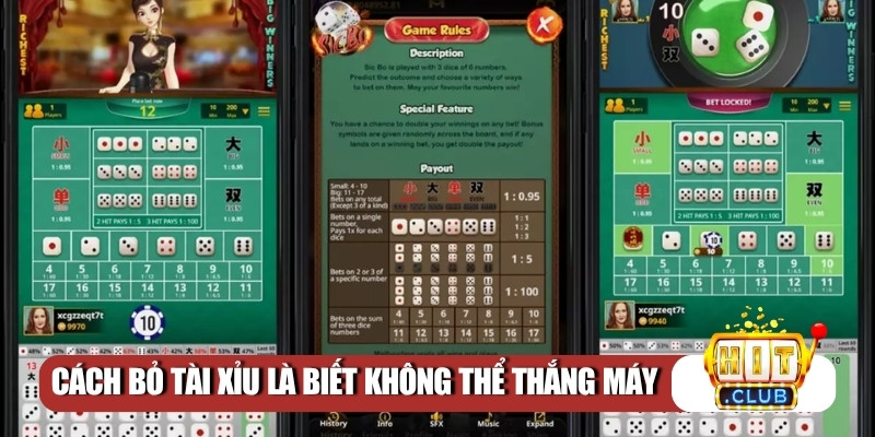 Cách bỏ tài xỉu là biết không thể thắng máy