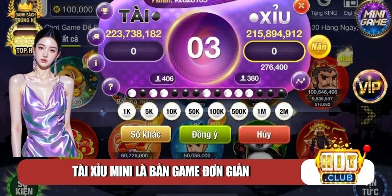 Tài xỉu mini là bản game đơn giản