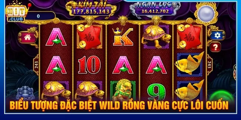 Biểu tượng đặc biệt wild rồng vàng cực lôi cuốn