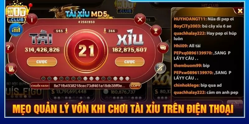 Mẹo quản lý vốn khi chơi tài xỉu trên điện thoại