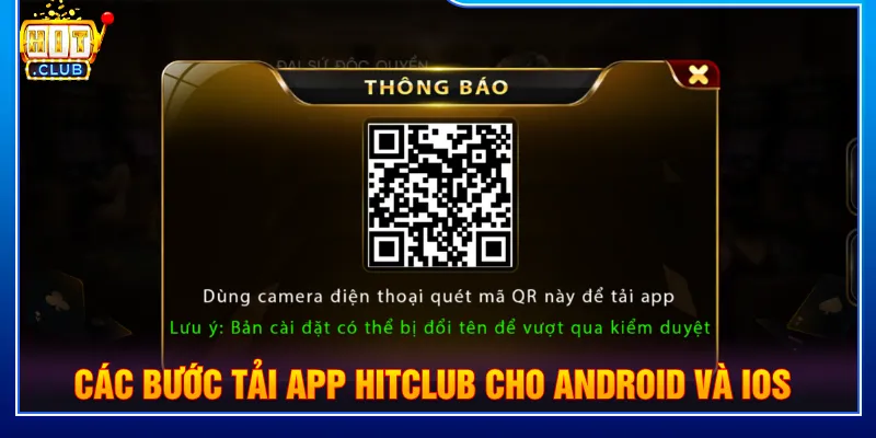 Người chơi chọn hệ điều hành tương thích tải app HITCLUB
