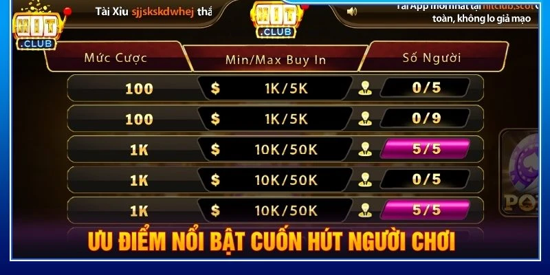 Ưu điểm nổi bật cuốn hút người chơi